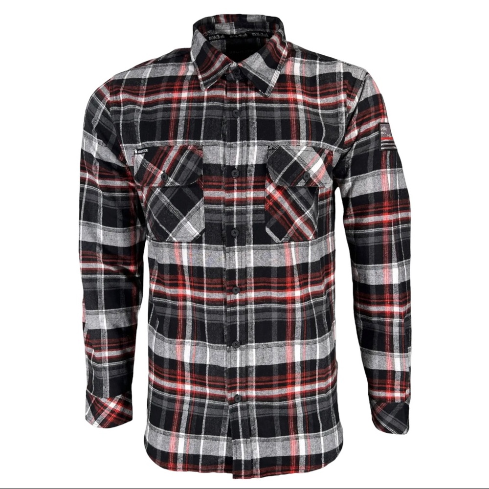 Howitzer Style Men's Button Down Flannel EXECUTE Military Grunt MFG